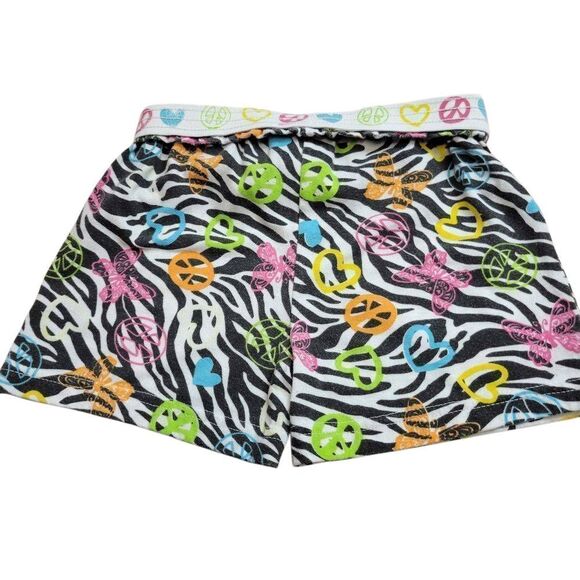 Girls Rule peace sign zebra shorts 6 - Picture 2 of 4
